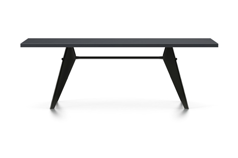 Vitra Prouve EM Table Esstisch HPL 220 cm asphalt tiefschwarz