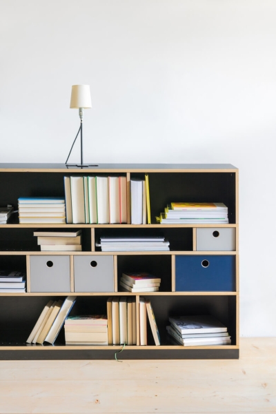Nils Holger Moormann EGAL Bucherregal Sidebaord Highboard MDF schwarz 1
