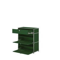 Vorschau: USM Haller Highboard Anrichte 2 Klappturen unten 1 Schublade schmal oben Sonderedition olivgrun seitlich Vorschau: USM Haller Highboard Anrichte 2 Klappturen unten 1 Schublade schmal oben Sonderedition olivgrun seitlich