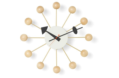 Vitra Ball Clock Wanduhr Birke natur