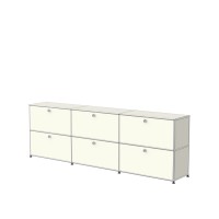 Vorschau: USM Haller Sideboard XL 3x2 6 Klappturen weiss seitlich Vorschau: USM Haller Sideboard XL 3x2 6 Klappturen weiss seitlich