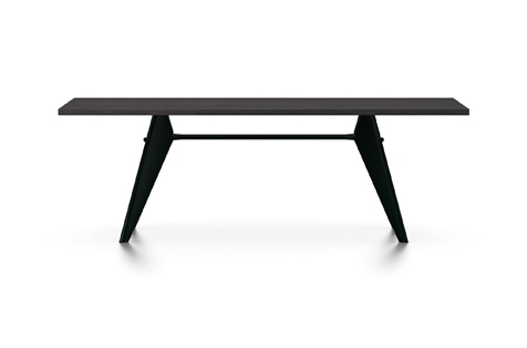 Vitra Prouve EM Table Esstisch Furnier Eiche dunkel 220 cm dunkel tiefschwarz