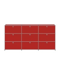USM Haller Regal XL 3x3 9 Klappturen rubinrot USM Haller Regal XL 3x3 9 Klappturen rubinrot