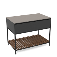 Conmoto Ticino Frame Drawer Arbeitsfläche mit Schubkästen modulare Outdoorküche modernes Design 120 cm soft grey