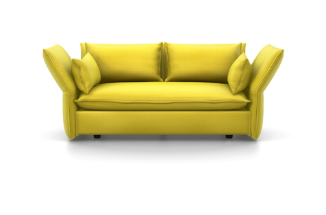 Vitra Mariposa Sofa Zweisitzer Stoff Iroko 2 limone