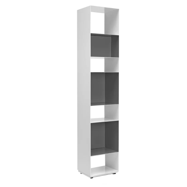 Muller Mobelfabrikation UNIT U1 zweifarbig Regal mit Fachern signalweiss basaltgrau