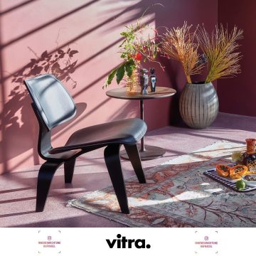 | Vitra Plywood Group LCW design by Charles & Ray Eames, 1945/1946Der kleine Sessel LCW (Lounge Chair Wood) ist ein ikonischer Entwurf von Charles und Ray Eames und datiert aus der Zeit ihrer frühen Experimente mit der dreidimensionalen Schichtholz