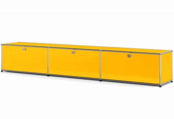 USM Haller Lowboard mit 3 Schubkaesten gelb