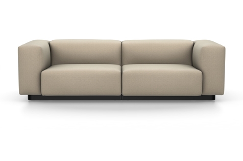 Vitra Soft Modular Sofa Zweisitzer Stoff Iroko 2 sand