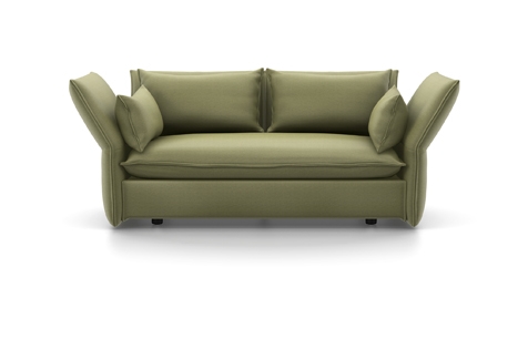 Vitra Mariposa Sofa Zweisitzer Stoff Iroko 2 olivgrun
