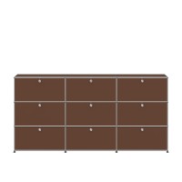 USM Haller Regal XL 3x3 9 Klappturen USM braun USM Haller Regal XL 3x3 9 Klappturen USM braun