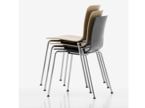 Vitra HAL Tube Stackable schwarz Stapelstuhl 1