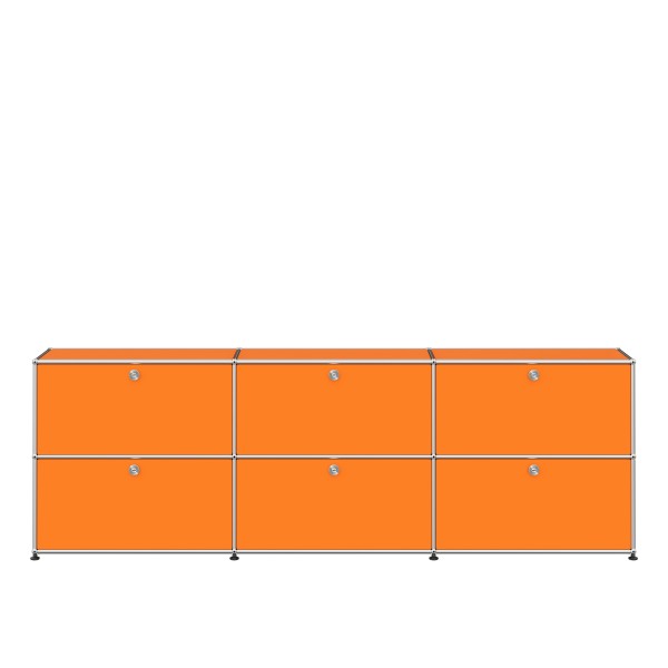USM Haller Sideboard XL 3x2 6 Klappturen reinorange