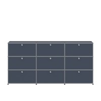 USM Haller Regal XL 3x3 9 Klappturen anthrazitgrau USM Haller Regal XL 3x3 9 Klappturen anthrazitgrau