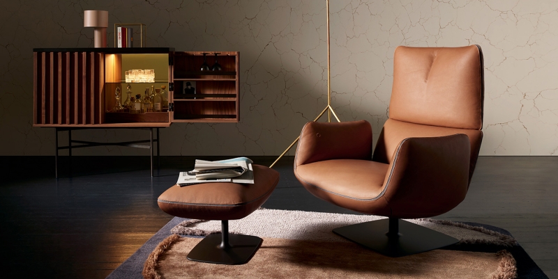 COR Jalis Lounge Chair | elegant in Leder