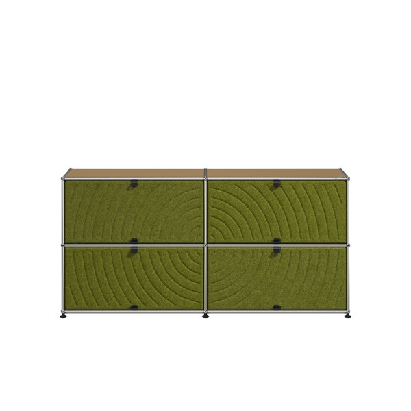USM Haller Sideboard USM beige 4 Soft Panels grun