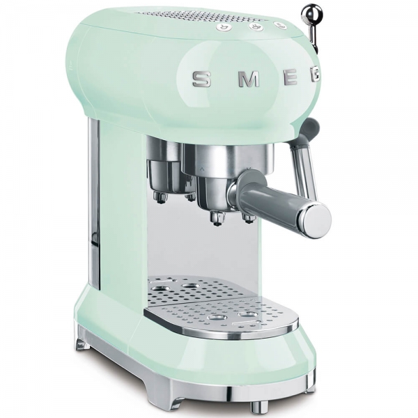 SMEG Retro Style Espresso Kaffeemaschine pastellgrun ECF01PGEU