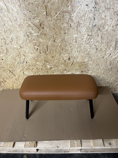 Vitra Repos Panchina Fussteil Hocker Leder Premium F cognac UG glatt basic dark