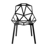 Magis Design Chair One Aluminium-Stapelstuhl eloxiert schwarz