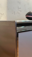 Vorschau: SieMatic S2 R Sideboard Edelstahl geschliffen 240 x 48 x 73 cm mit 6 Schubkasten silber chrom Details Gehrung Vorschau: SieMatic S2 R Sideboard Edelstahl geschliffen 240 x 48 x 73 cm mit 6 Schubkasten silber chrom Details Gehrung