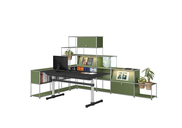 USM Haller Lookbook 2025 Homeoffice Regallosung Einschubturen Schragtablare Vitrine Klappture Kitos Schreibtisch 44
