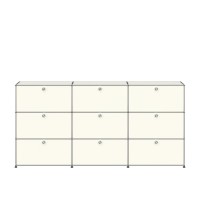 USM Haller Regal XL 3x3 9 Klappturen reinweiss USM Haller Regal XL 3x3 9 Klappturen reinweiss