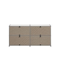 USM Haller Sideboard reinweiss 4 Soft Panels taupe USM Haller Sideboard reinweiss 4 Soft Panels taupe