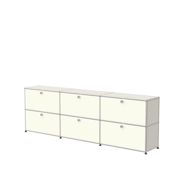 USM Haller Sideboard XL 3x2 6 Klappturen weiss seitlich