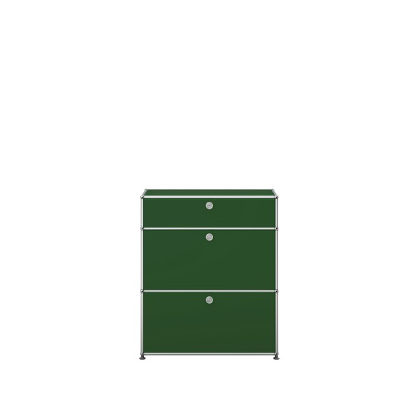 USM Haller Highboard Anrichte 2 Klappturen unten 1 Schublade schmal oben Sonderedition olivgrun