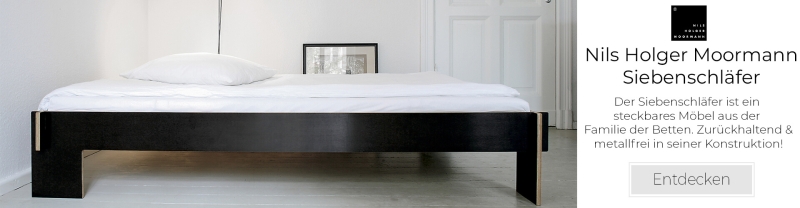 Nils Holger Moormann Siebenschläfer Bett 160 x 200 cm schwarz