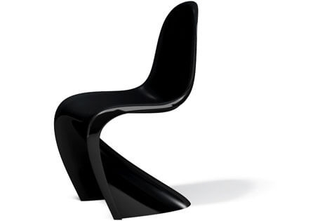 Vitra Panton Chair Classic Stuhl lackiert schwarz