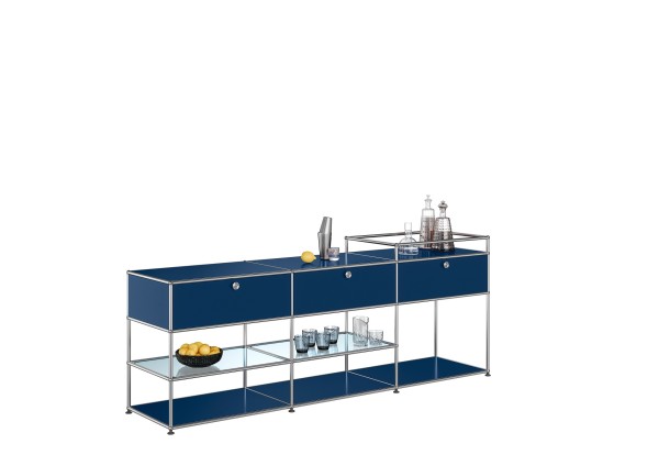 USM Haller Lookbook 2025 Barmoebel Servierwaegen Barsideboard offene geschlossene Facher Glastablare 19