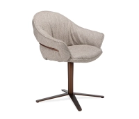Freifrau Manufaktur Marie Armchair Stoff Safire 0004 graubeige Fusskreuzgestell Stahl Bronze Lasur Freifrau Manufaktur Marie Armchair Stoff Safire 0004 graubeige Fusskreuzgestell Stahl Bronze Lasur