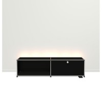 USM Haller E TV/Hi-Fi-Möbel mit dimmbarem Licht schwarz