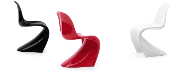 Vitra Panton Chair Classic Stuhl lackiert schwarz weiss rot Kollektion 1