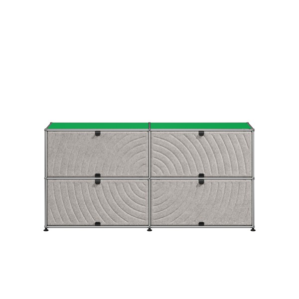USM Haller Sideboard USM grun 4 Soft Panels grau