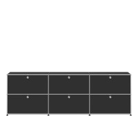 USM Haller Sideboard XL 3x2 6 Klappturen graphitschwarz USM Haller Sideboard XL 3x2 6 Klappturen graphitschwarz