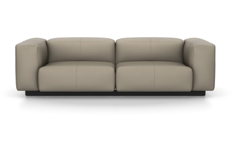 Vitra Soft Modular Sofa Zweisitzer Leder sand