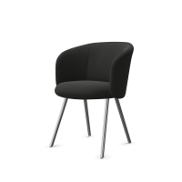 Vitra Mikado Armchair, Stoff Hola Dunkelgrau, UG poliertes Aluminium