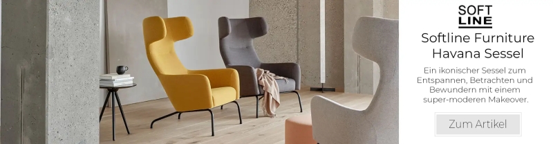 Softline Furniture D_nemark Havana Sessel Ohrensessel Filzstoff modern skandinavisch