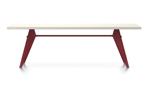 Vitra Prouve EM Table Esstisch HPL 240 cm elfenbein japanese red