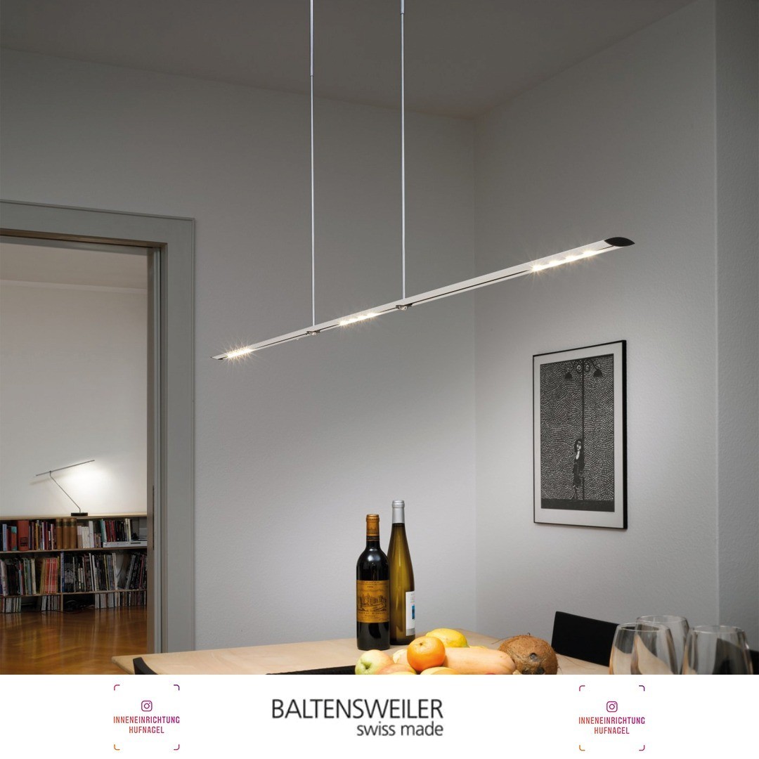 | Baltensweiler LET D 180Das Merkmal von LET ist das filigrane Profil des Leuchtenkopfs mit Kugelgelenk. Das Licht entsteht durch die typischen Lichtmodule mit vier Power-LEDs. Die Leuchtenfamilie besteht aus Tisch-, Steh- und Hängeleuchten.LET D