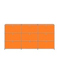 USM Haller Regal XL 3x3 9 Klappturen reinorange USM Haller Regal XL 3x3 9 Klappturen reinorange