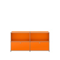 USM Haller Sideboard 2 Klappturen unten oben offene Facher orange