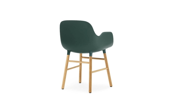 Normann Copenhagen Form Armlehnenstuhl Wood Sitzschale grun UG Eiche Rucken