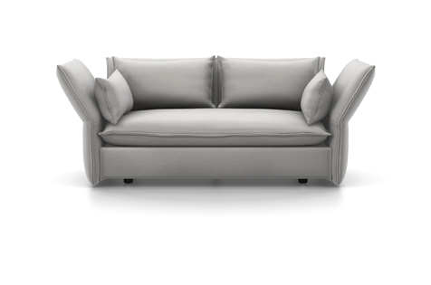 Vitra Mariposa Sofa Zweisitzer Stoff Iroko 2 silbergrau