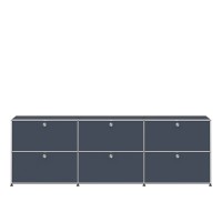 USM Haller Sideboard XL 3x2 6 Klappturen anthrazitgrau USM Haller Sideboard XL 3x2 6 Klappturen anthrazitgrau