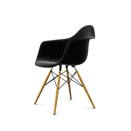 Vitra Eames Plastic Arm Chair DAW (neue Höhe) basic dark