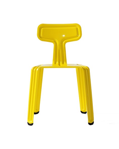 Nils Holger Moormann Stuhl Pressed Chair frisches gelb