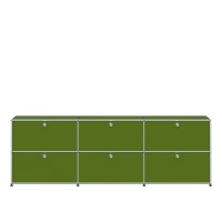 USM Haller Sideboard XL 3x2 6 Klappturen olivgrun USM Haller Sideboard XL 3x2 6 Klappturen olivgrun